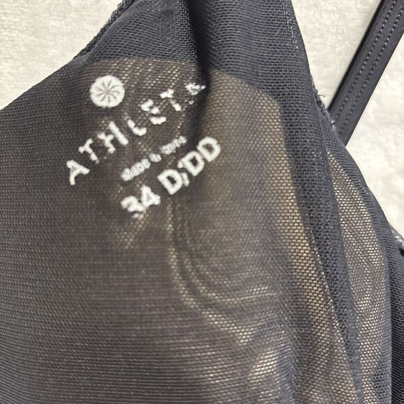 Athleta Blousy Tankini Swim Top Built In Underwire Bra Black Women's 34 D/DD - Picture 14 of 16